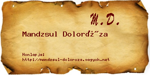 Mandzsul Doloróza névjegykártya